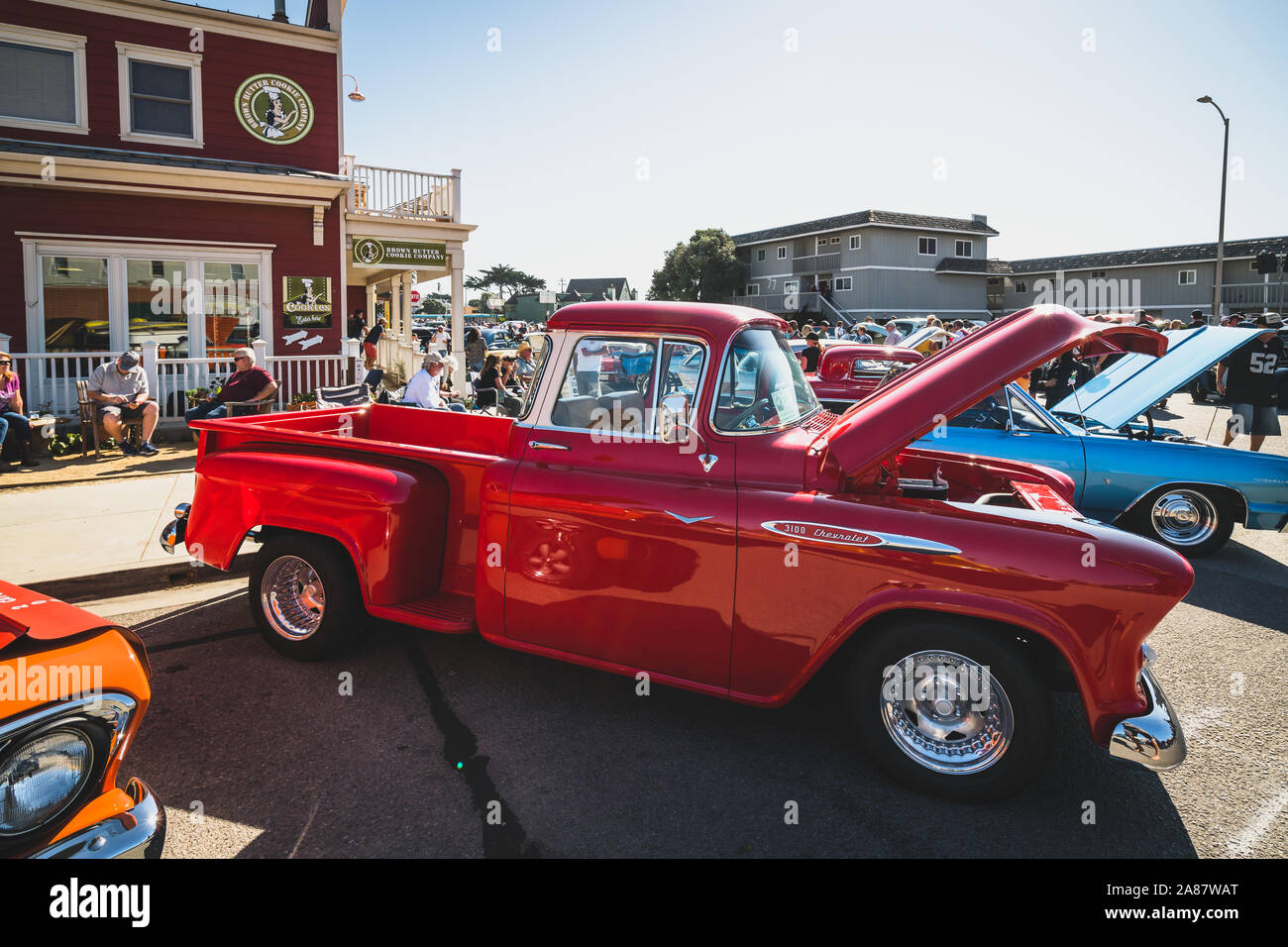 Cayucos car show. Classic Car Show, an annual tradition in downtown