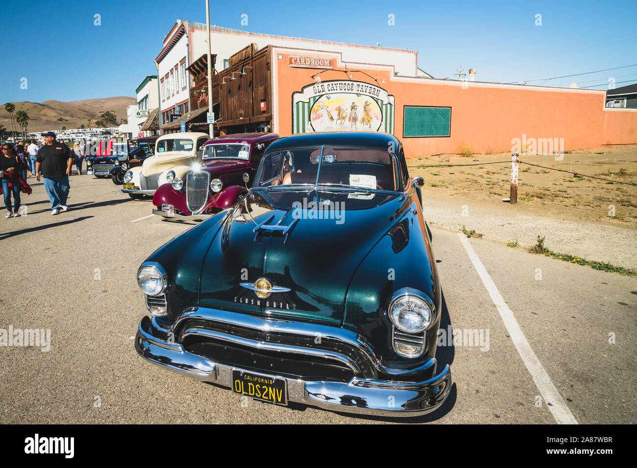 Cayucos car show. Classic Car Show, an annual tradition in downtown
