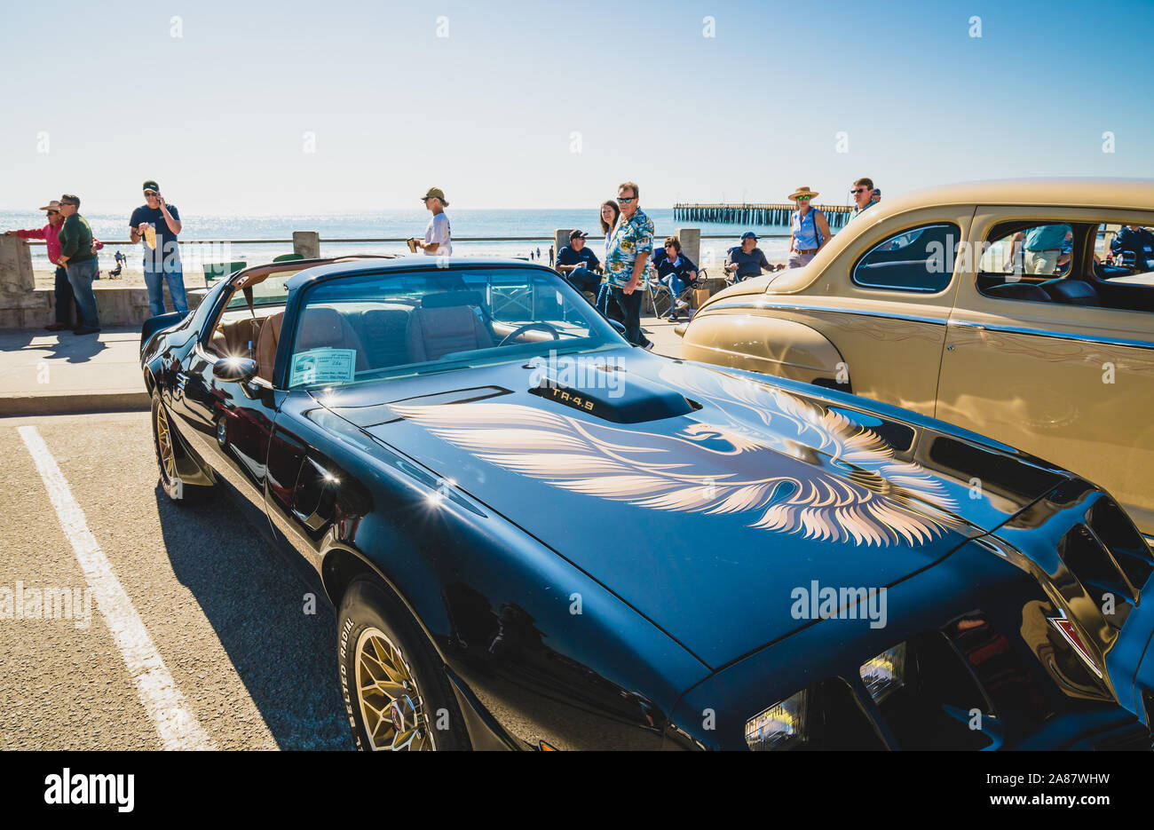 Cayucos car show. Classic Car Show, an annual tradition in downtown