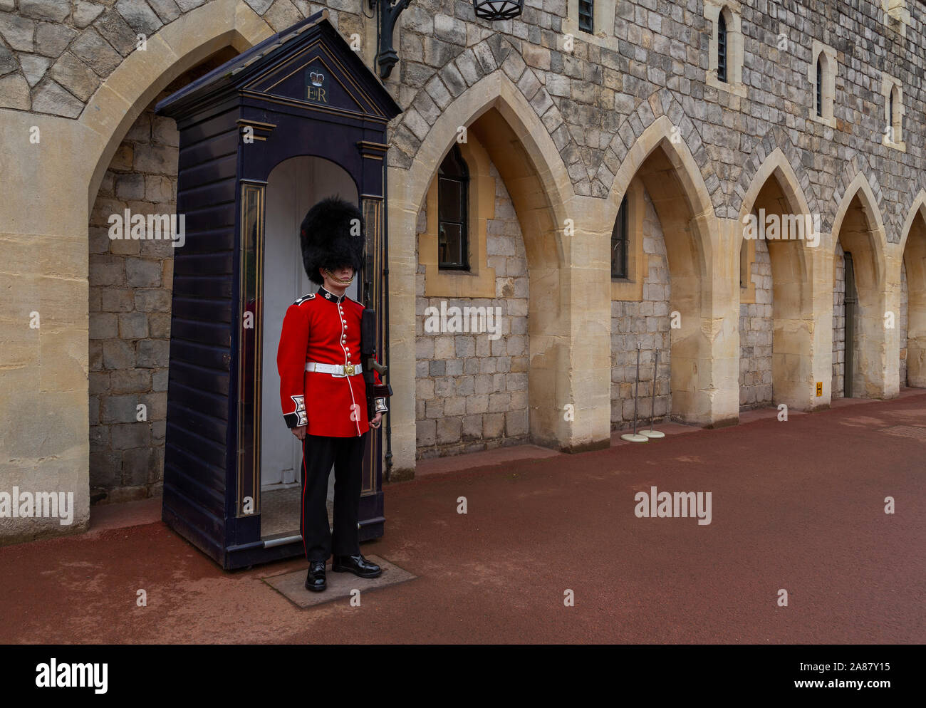 A Windsor Castle Guard Stock Photo