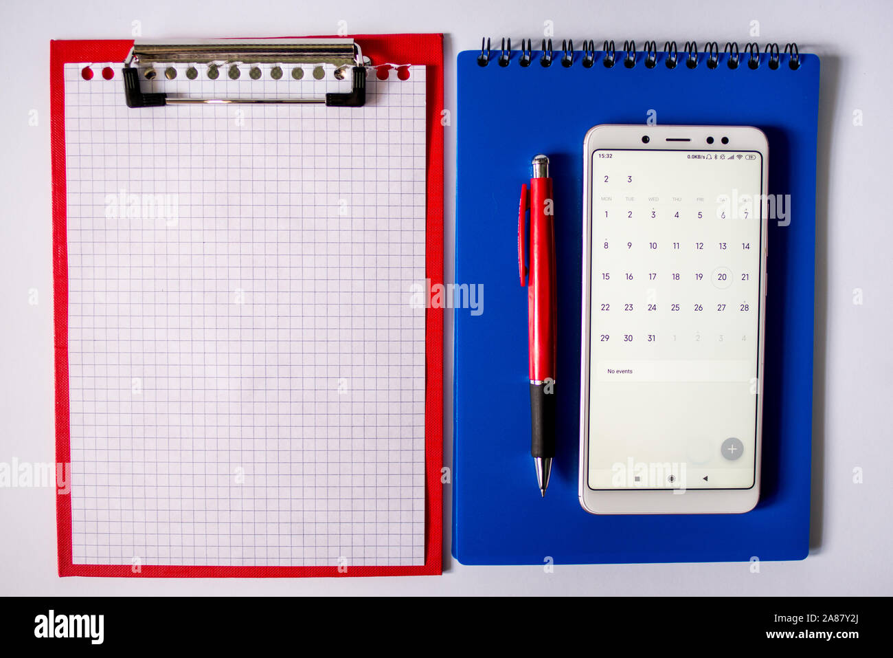 notebook and pen isolated on white background Stock Photo - Alamy