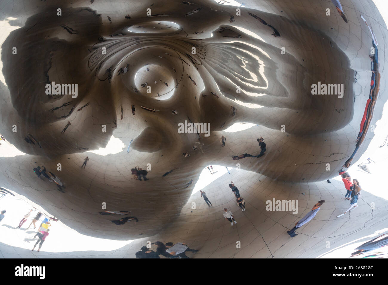 Underneath Cloud Gate, aka The Bean, AT&T Plaza, Millenium Park, The