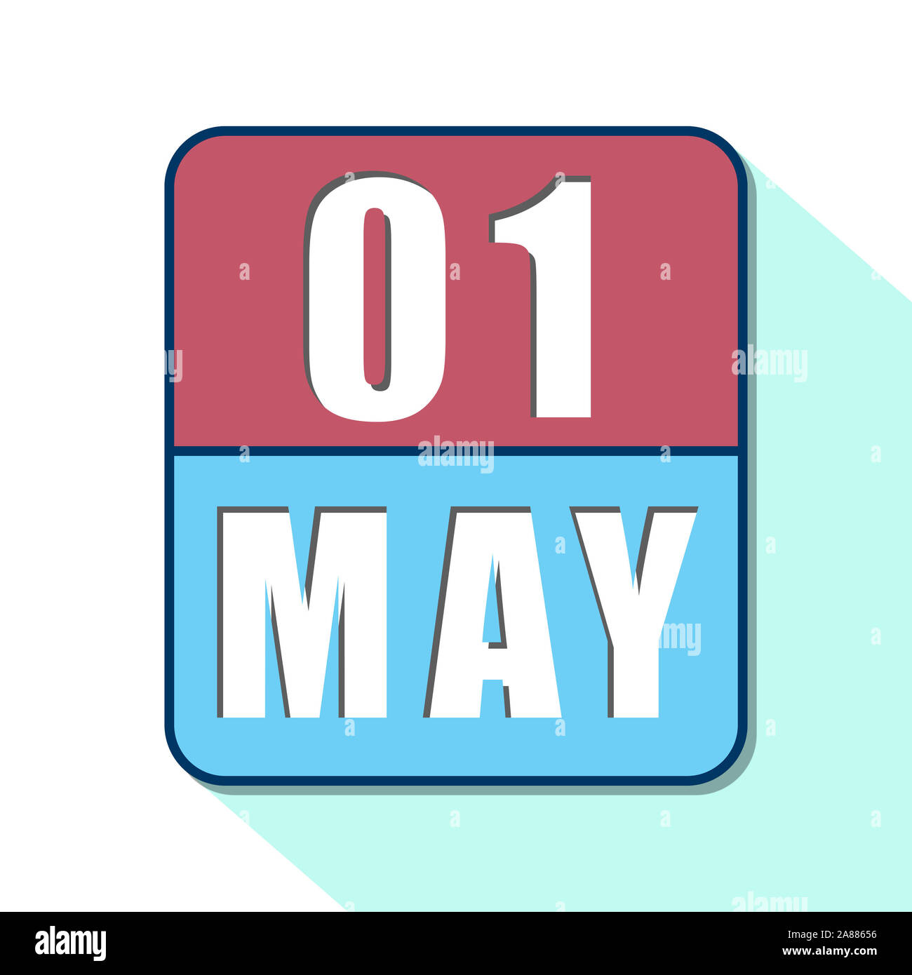 may 1st. Day 1 of month, Simple calendar icon on white background ...
