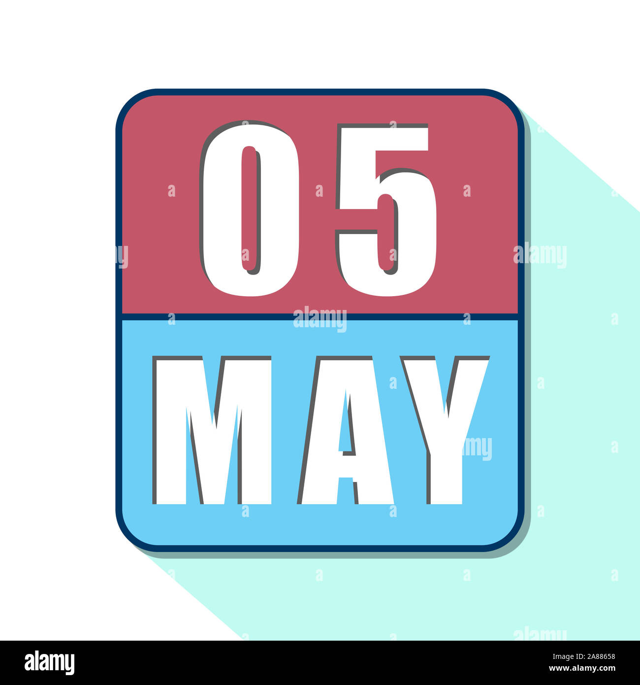 may 5th. Day 5 of month, Simple calendar icon on white background ...