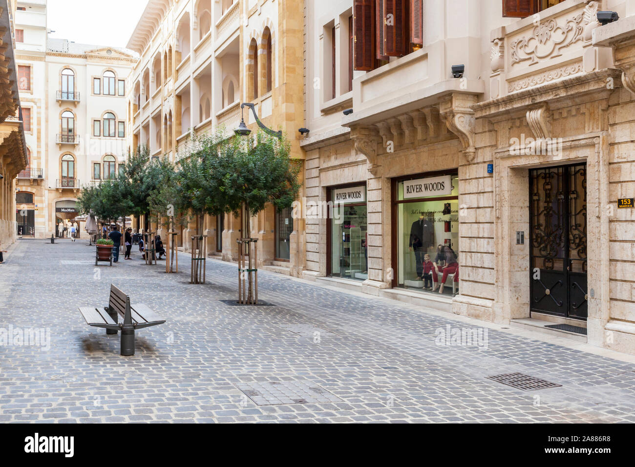 Shopping street in downtown Beirut, Lebanon Stock Photo Alamy