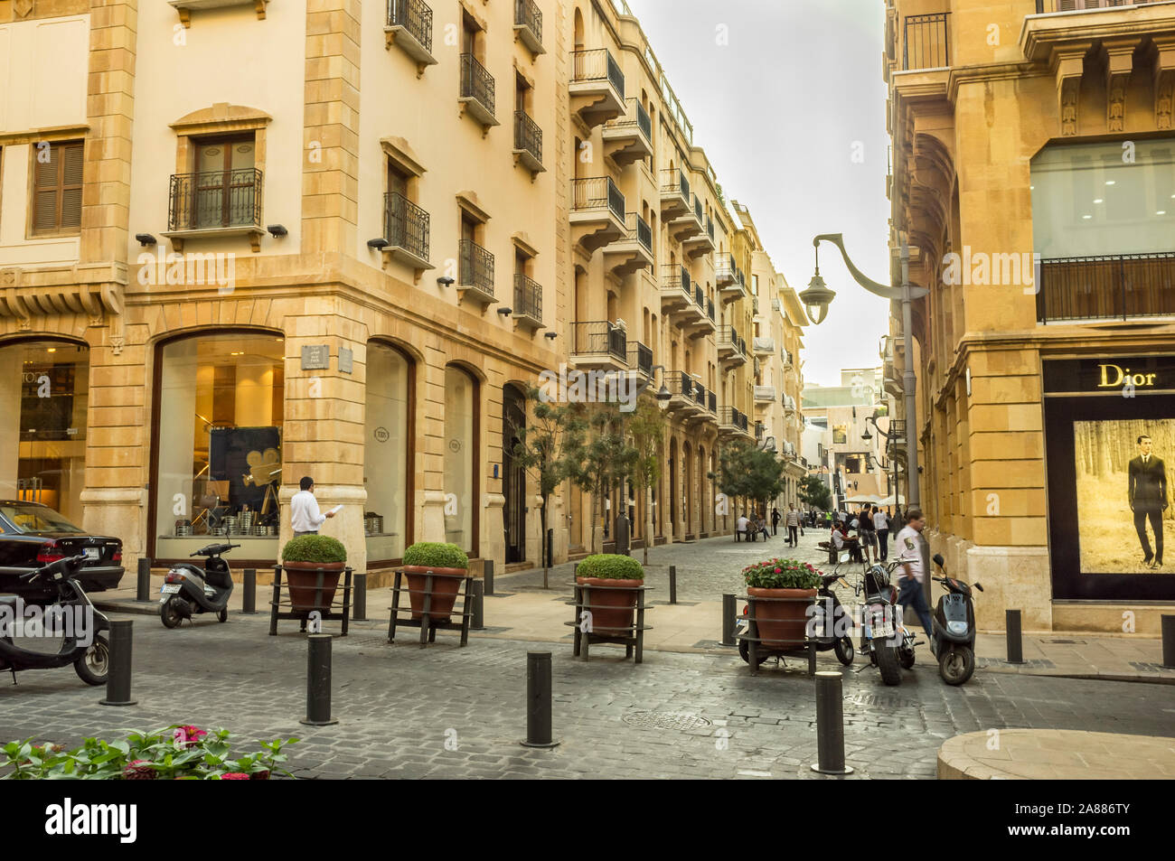 Shopping street in downtown Beirut, Lebanon Stock Photo Alamy