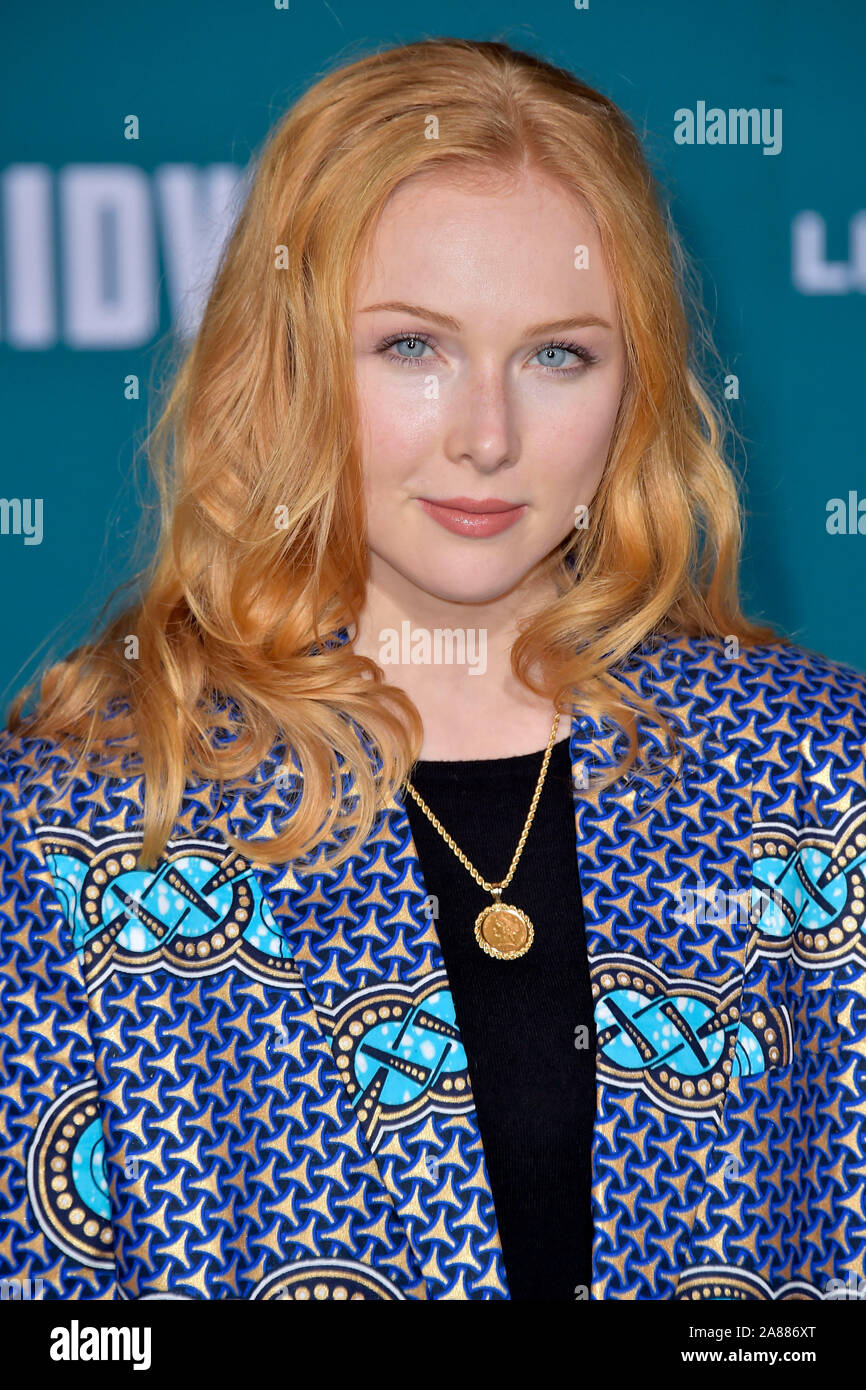 Los Angeles, USA. 05th Nov, 2019. Molly C. Quinn at the world premiere of the movie 'Midway - For Freedom' at the Regency Village Theater. Los Angeles, 05.11.2019 | usage worldwide Credit: dpa/Alamy Live News Stock Photo