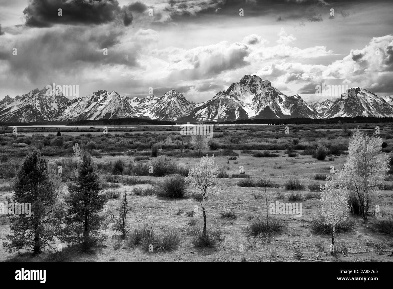 A storm in the Grand Teton mountians, Grand Teton National Park