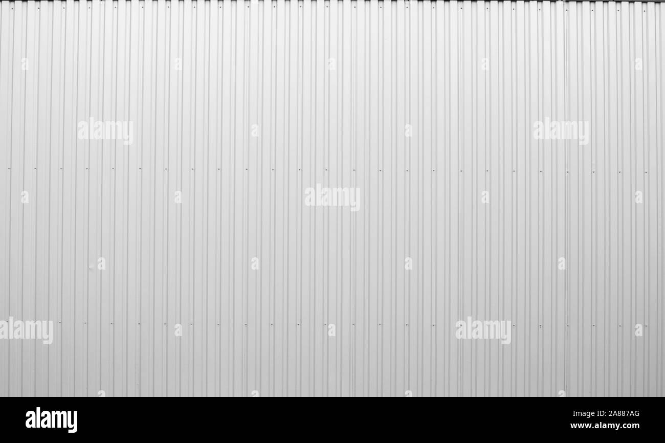 White Corrugated metal sheet texture surface of the wall. Galvanize