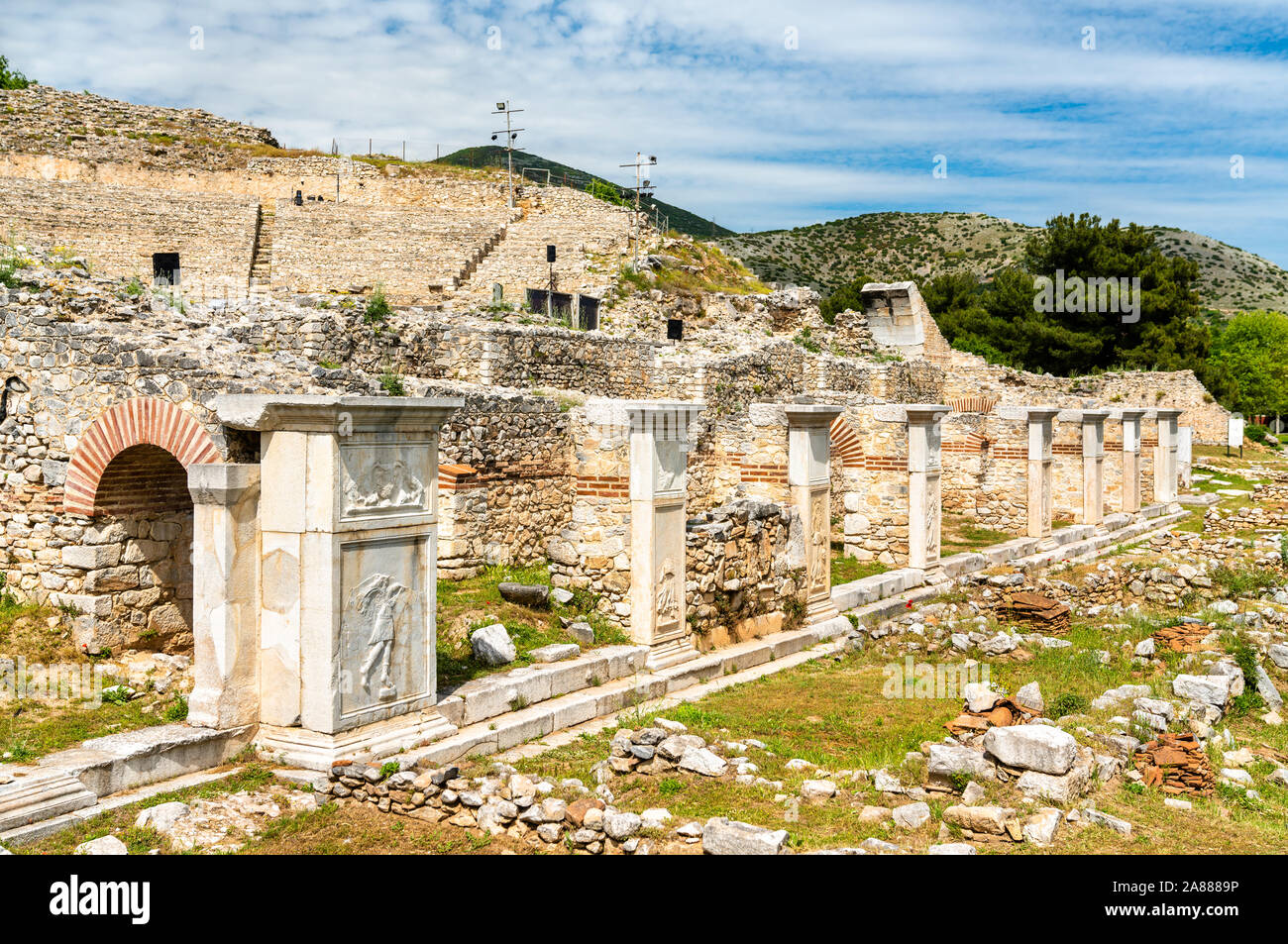 Ancient Theatre of Philippi in Greece Stock Photo