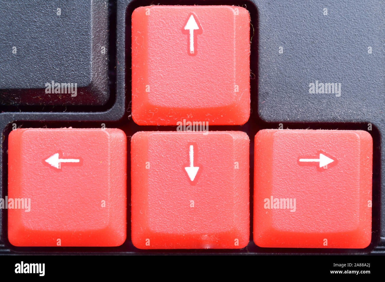 Cursor key, direction keys or navigation arrow keys in numeric pad on  computer keyboards. It is made up of four keys the left arrow (back arrow),  up a Stock Photo - Alamy