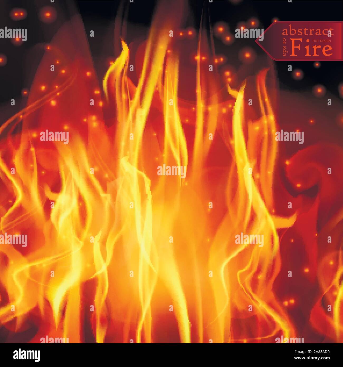 Abstract fire flames vector background. Illustration Hot Fire Stock ...