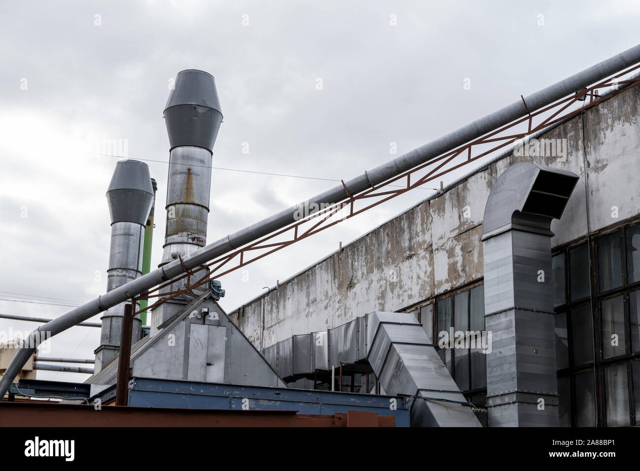 Air vent ducts of air conditioning and ventilation system on the wall Stock Photo Alamy