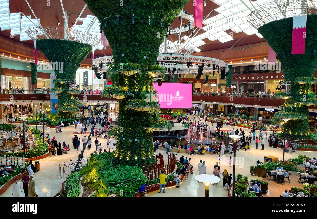 Beautiful mall in Qatar. Mall of Qatar, Al Rayyan Stock Photo