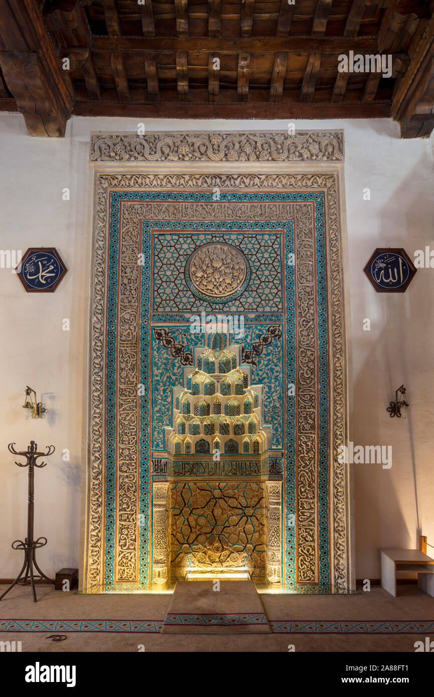 Mihrab, Aslanhane Mosque,  Ankara, Turkey Stock Photo