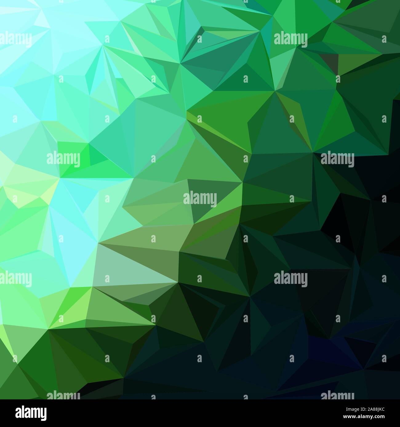 Abstract colorful vector background with triangles. Shiny geometric mosaic. Green triangle pattern Stock Vector