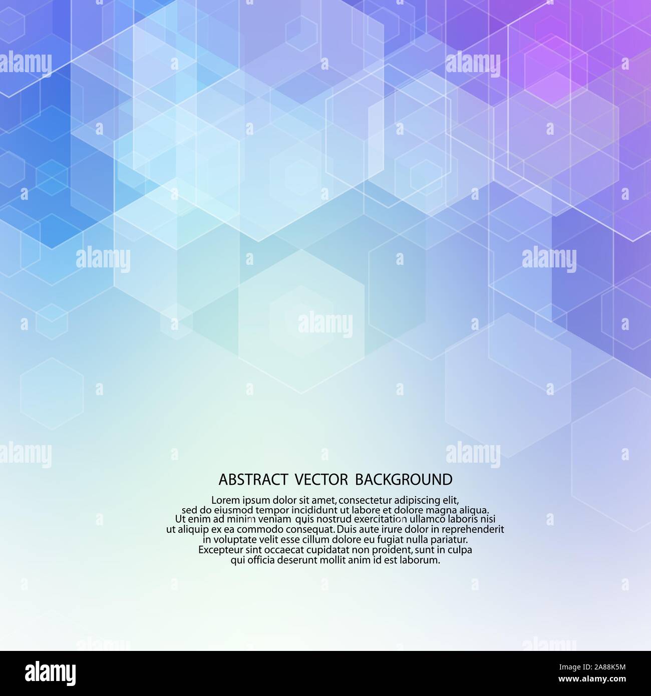 Abstract blue vector background.Blue hexagons and triangles. eps 10 Stock Vector