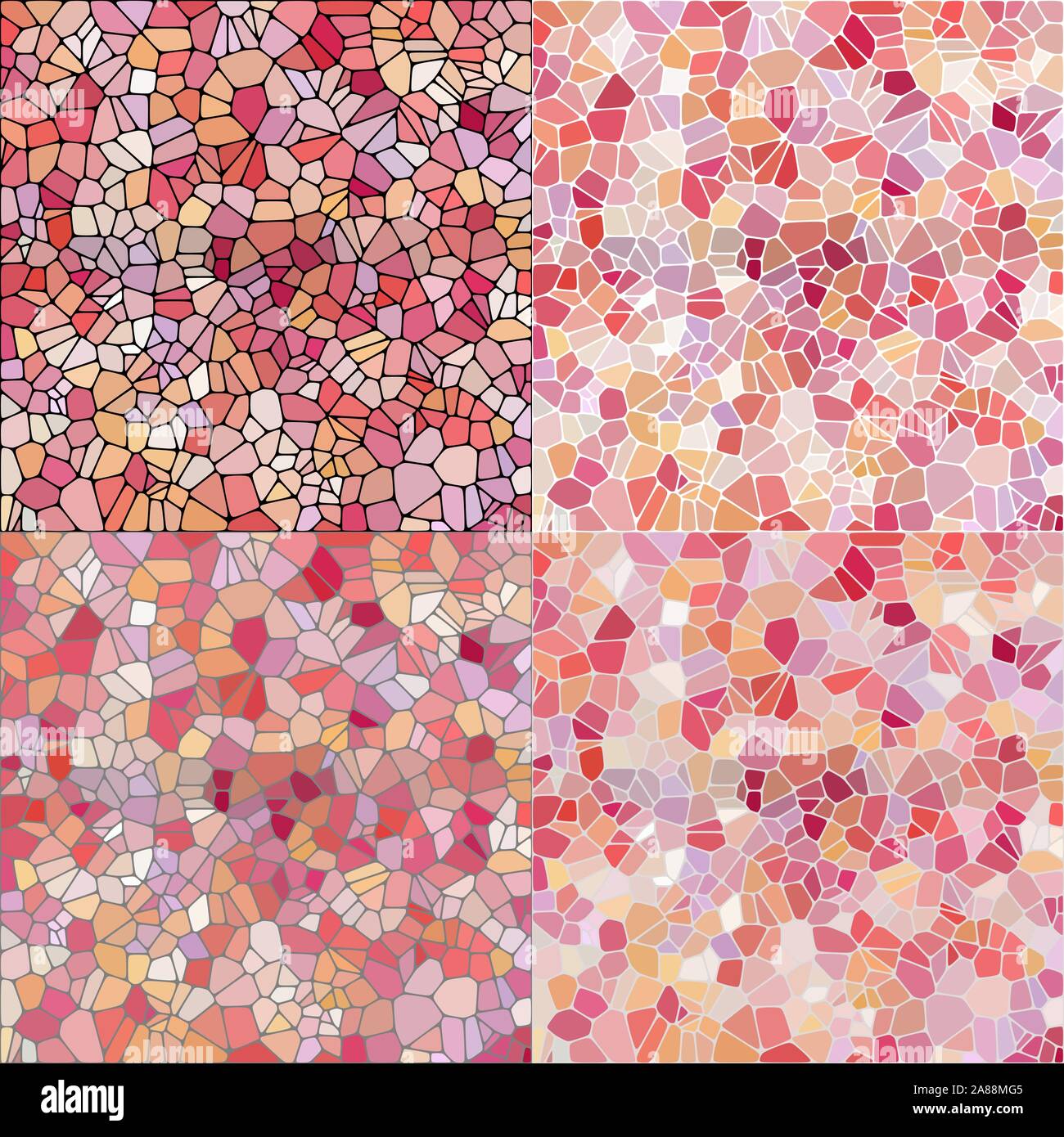 red Stones pattern. Vector background with smooth pebble. Spa stones flat design. eps 10 Stock Vector