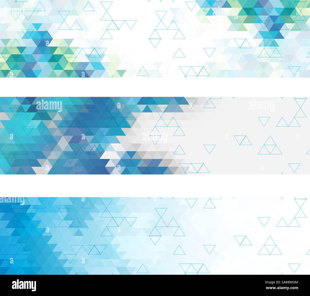 set of geometric background. triangle pattern. eps 10 Stock Vector