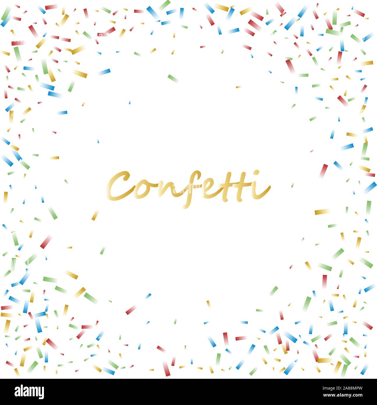 Confetti. Colorful confetti on white background. Festive festive