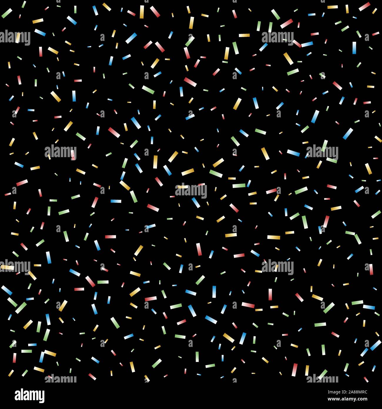 Bright colorful vector confetti isolated on black background. abstract vector pattern. eps 10 Stock Vector