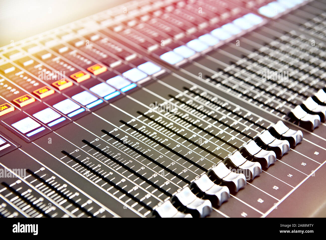 Digital professional audio mixing console Stock Photo Alamy