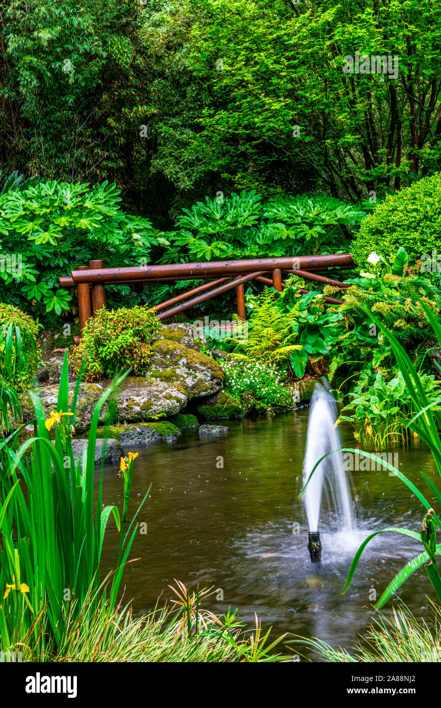Water feature in Fitzroy Gardens in Melbourne, Victoria, Australia