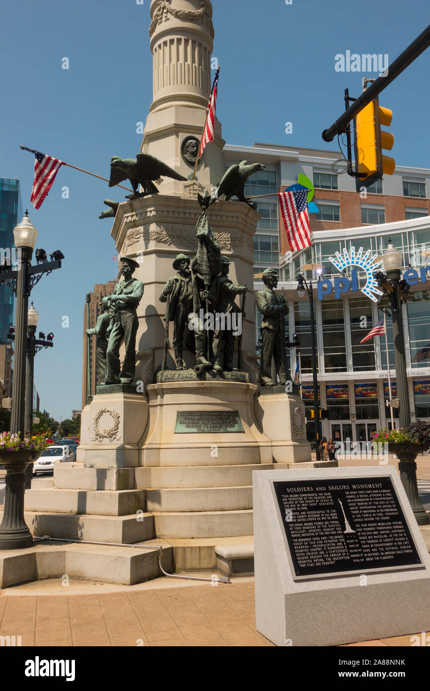 Soldiers and Sailors Monument Allentown PA Stock Photo Alamy