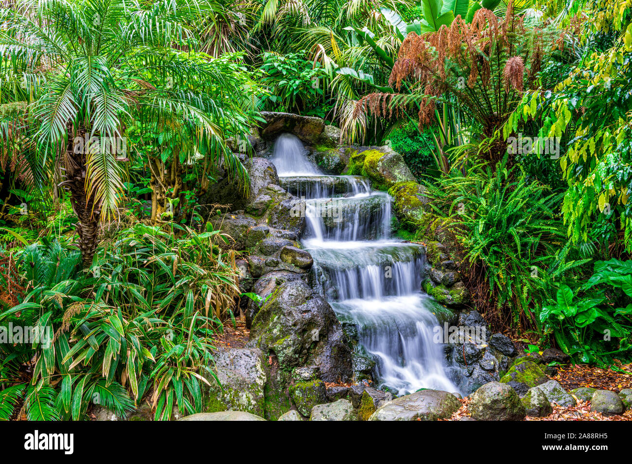 4 Nov 19. Melbourne, Australia. Water feature in Fitzroy Gardens in