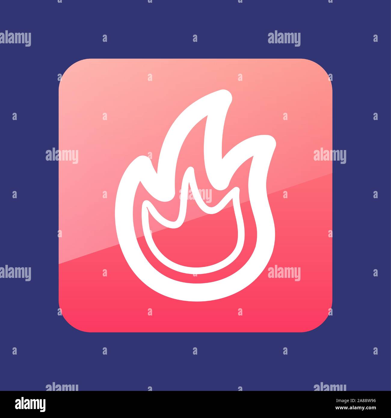Fire vector icon, travel illustration , eps 10 Stock Vector