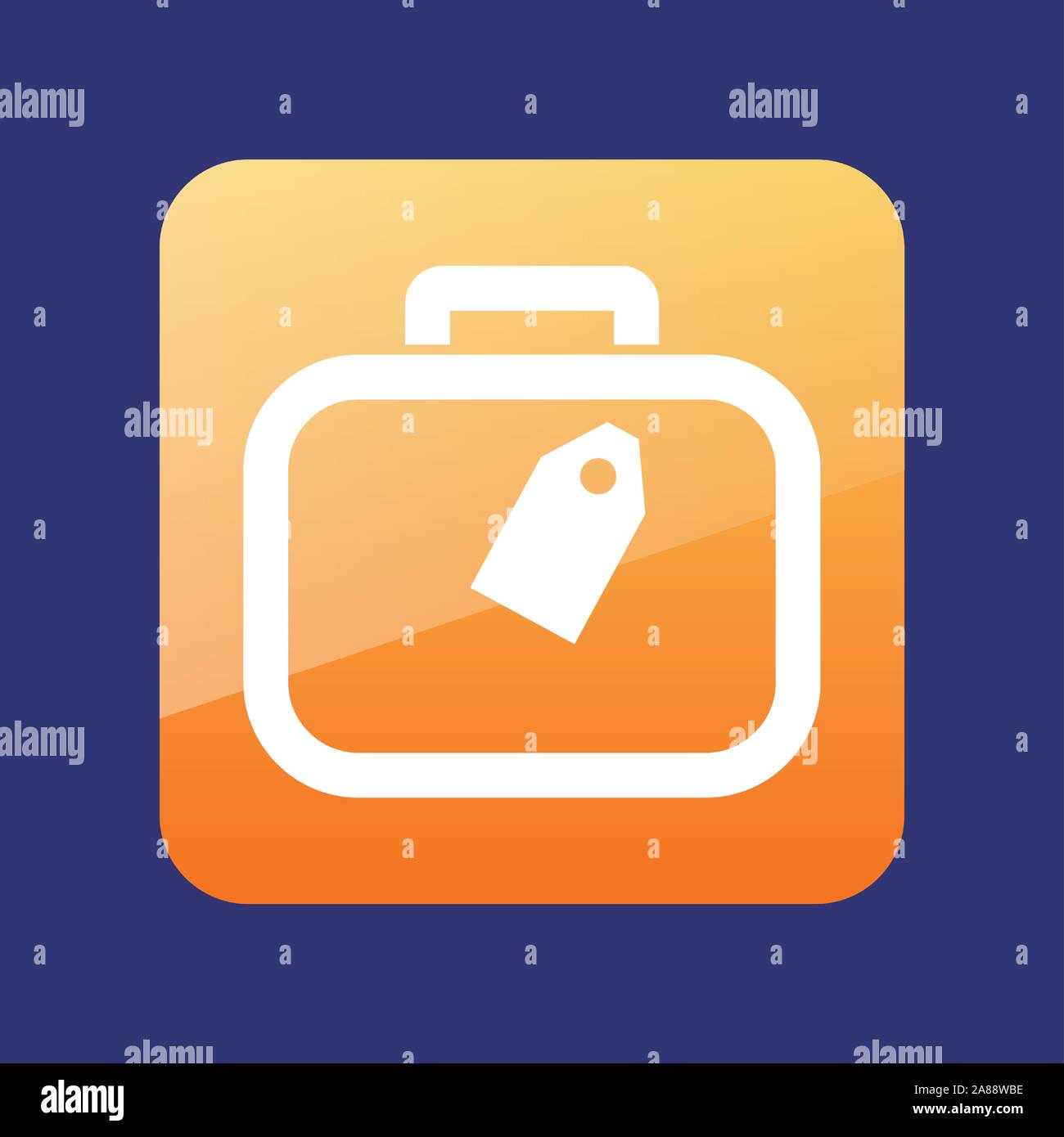 Bag vector icon, travel illustration , eps 10 Stock Vector