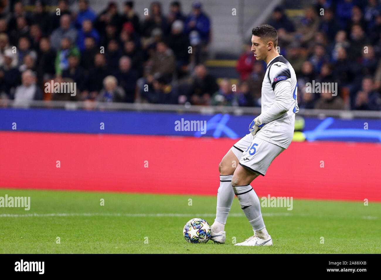 Milano, Italy. 06th November 2019. Uefa Champions League Group C. Atalanta Bergamasca Calcio vs Manchester City Fc. Pierluigi Gollini of  Atalanta Bergamasca Calcio . Stock Photo