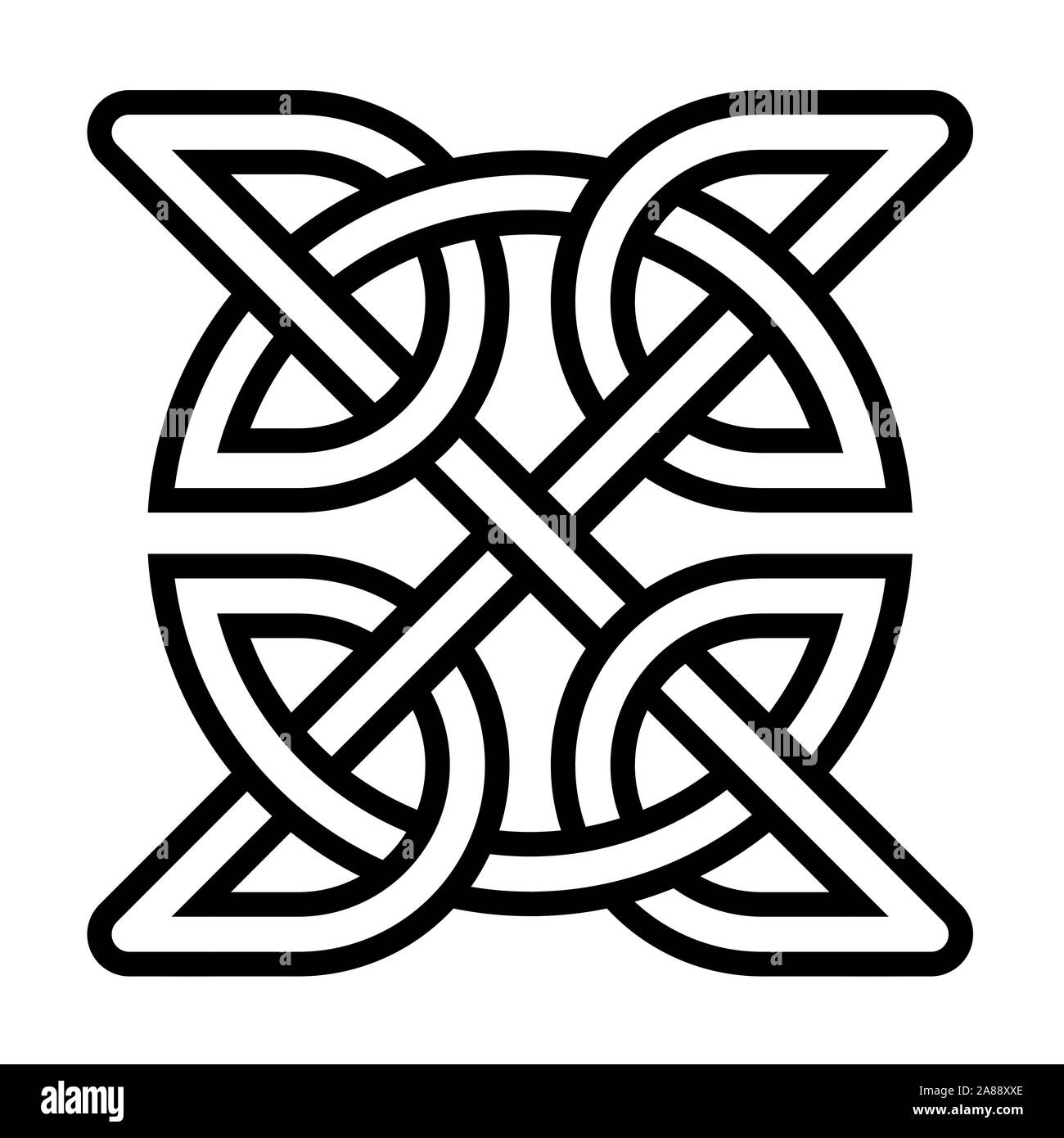 Celtic square knot symbol Stock Photo