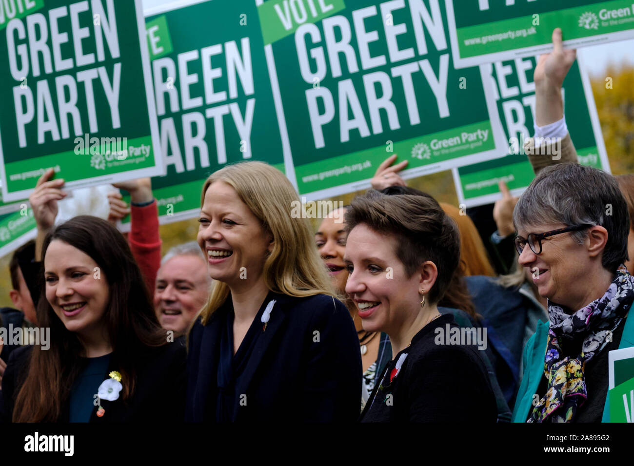 Ladies of the Green Party, Amelia womack, Sian Berry, Carla Denyer and Molly Scott Cato Stock Photo