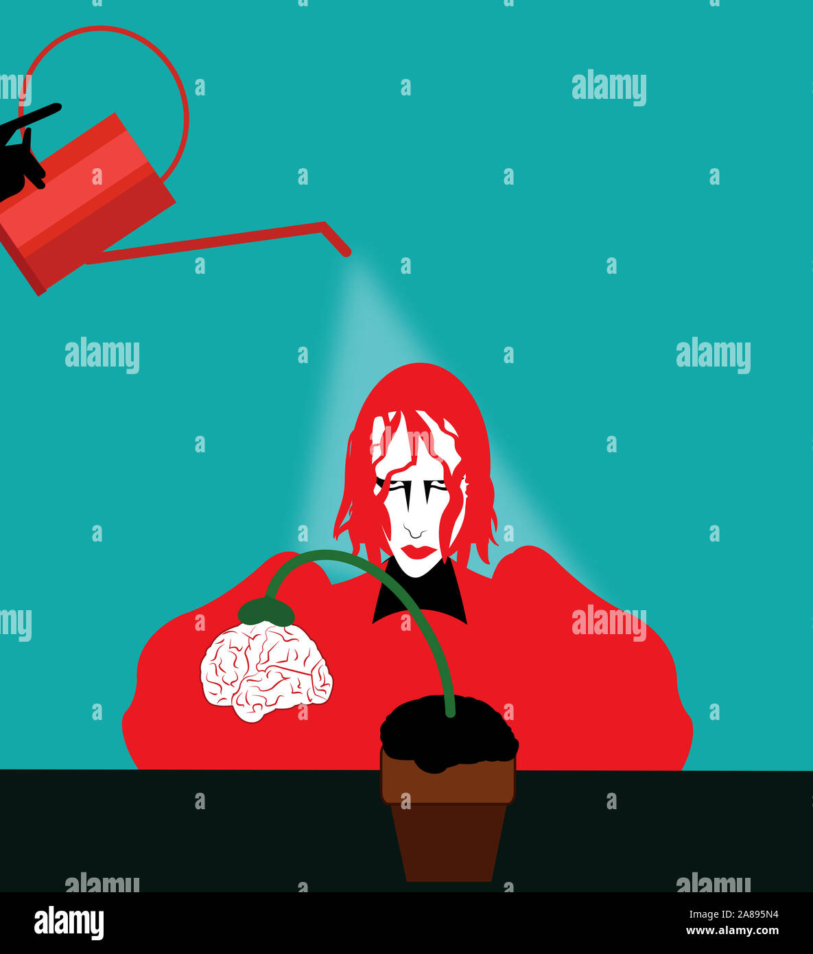 Lack Intelligence illustration of a man being wet, illustrating lack of intelligence ...