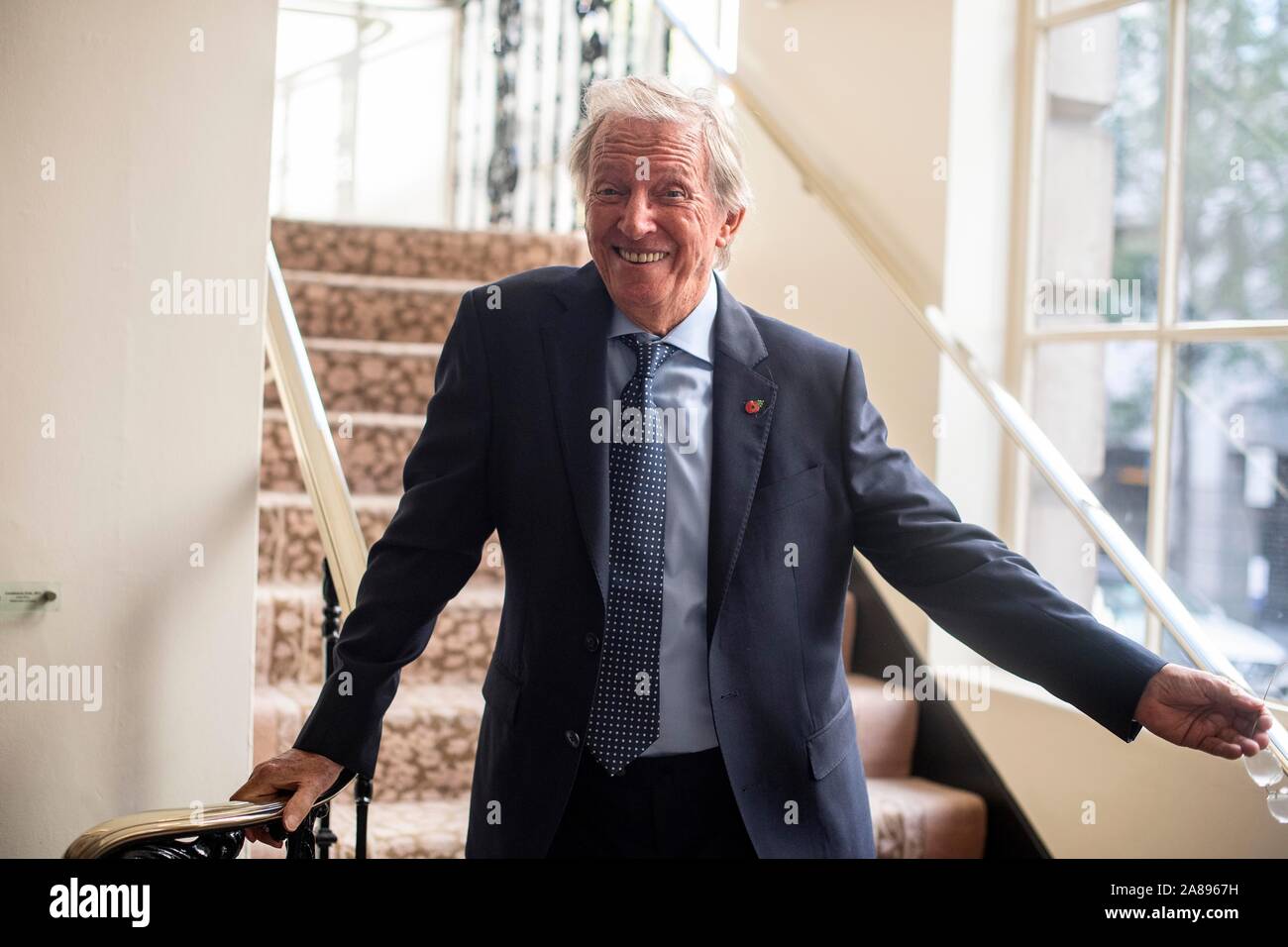 Veteran entertainer Tommy Steele at a lunch event at the Lansdowne Club in Mayfair, central London, where he was being presented with a British Music Hall Society Lifetime Achievement Award. Stock Photo