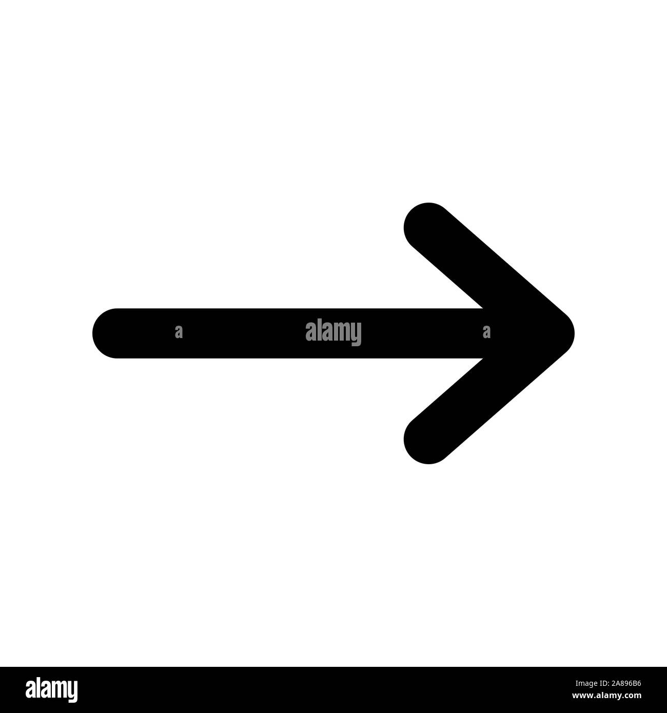 Right Arrow vector icon. Black Arrow symbol Stock Vector Image & Art