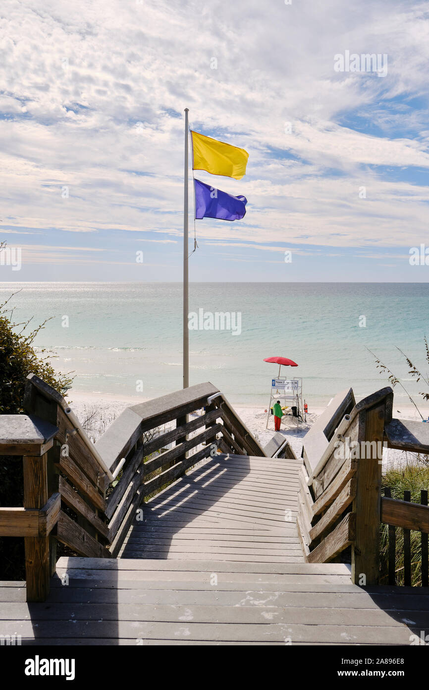 Yellow flag on beach hires stock photography and images Alamy