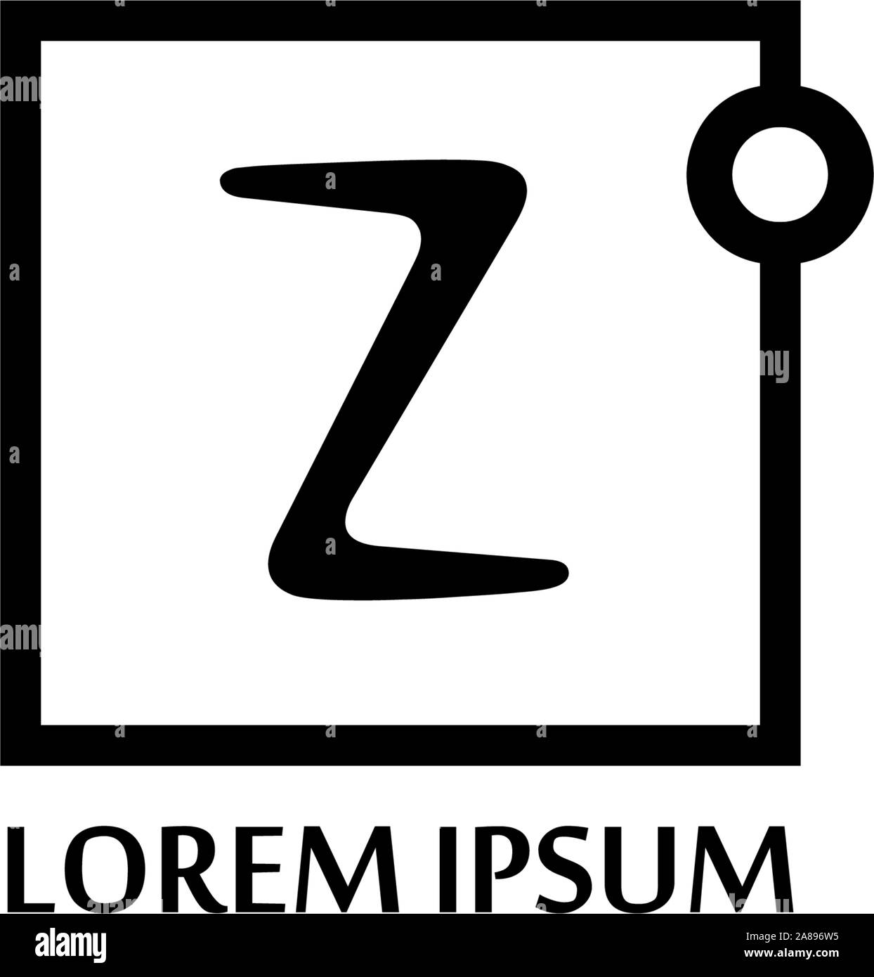 Letter Z Alphabetic Logo Design Template, Very Simple Logo Concept ...