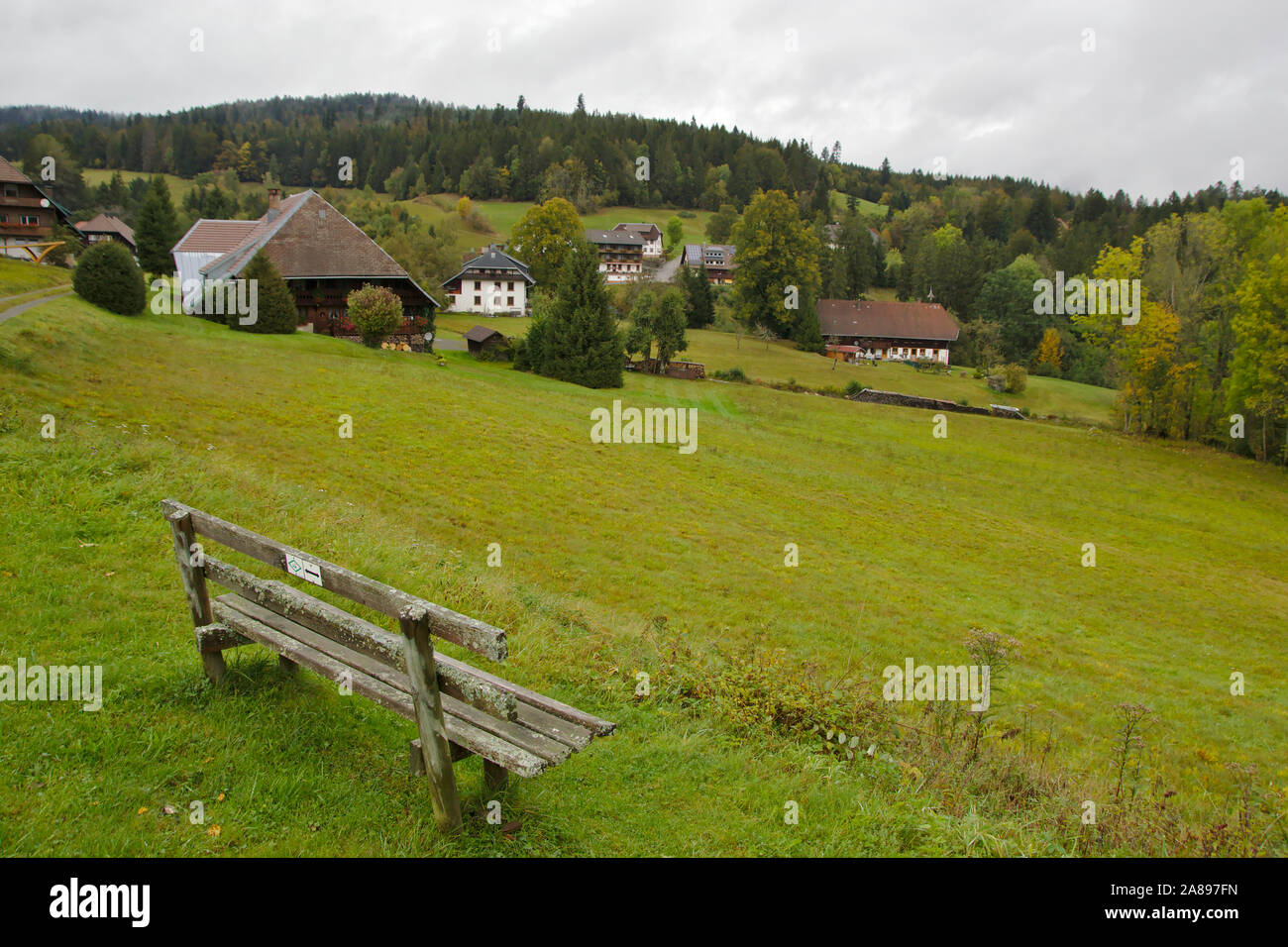 Todtmoos-Schwarzenbach, black forest village,  autumn, Black Forest, Germany Stock Photo