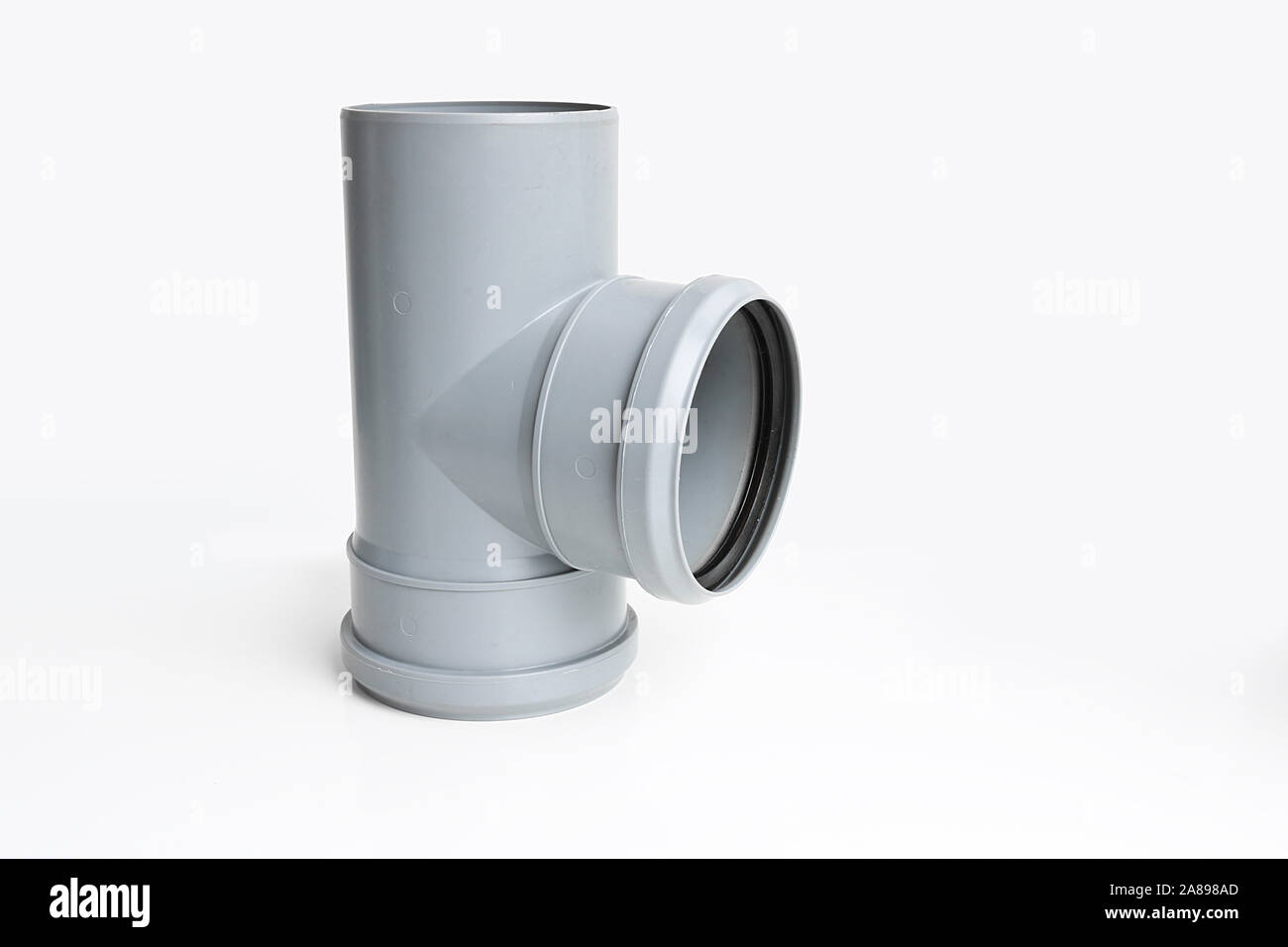 Plastic PVC pipes sewer fittings on a light background Stock Photo Alamy