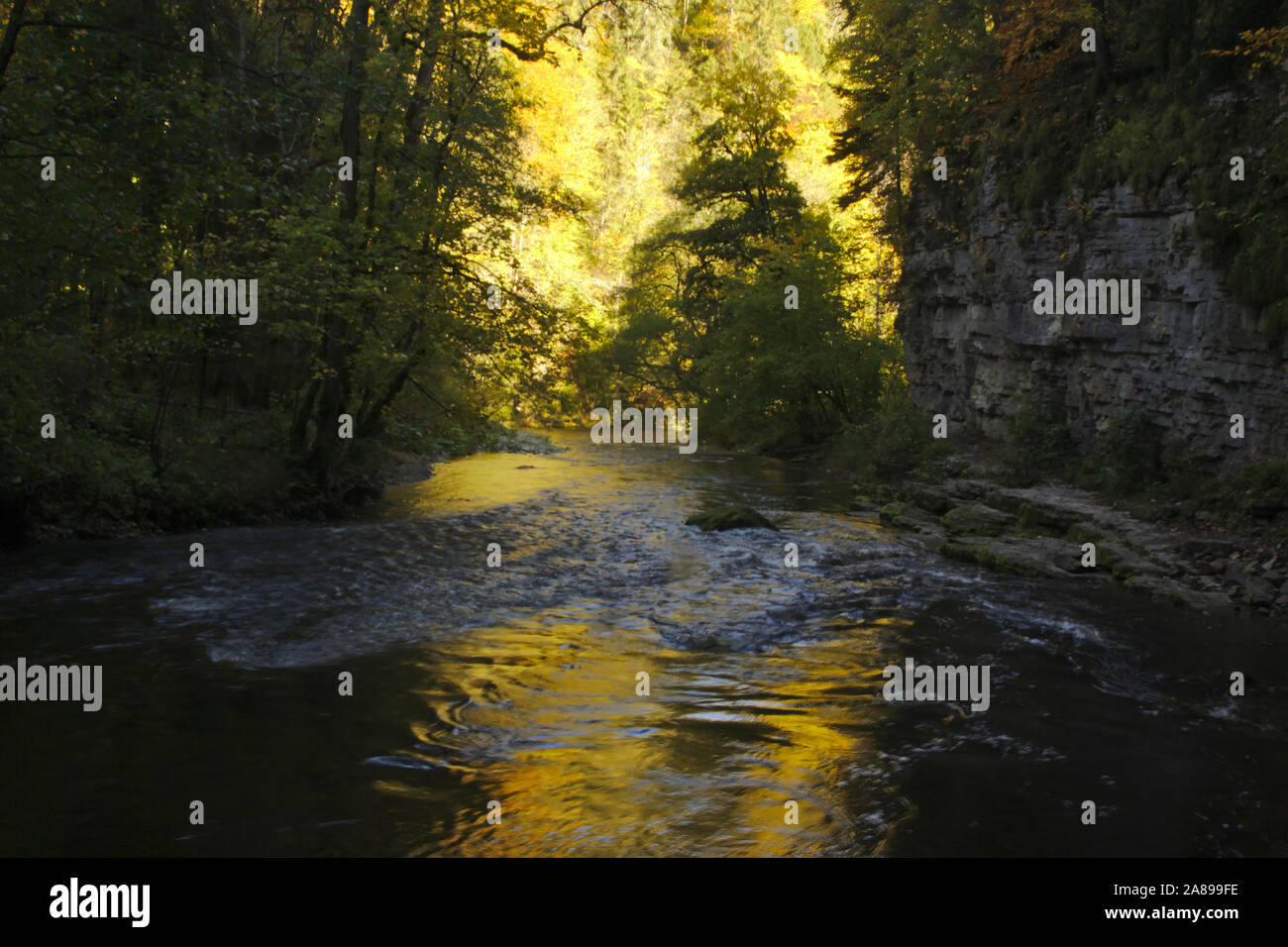 Wutachschlucht (Wutach canyon),  autumn, Black Forest, Germany Stock Photo