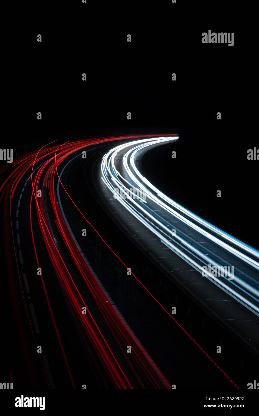 Light Trails on the Freeway Stock Photo Alamy