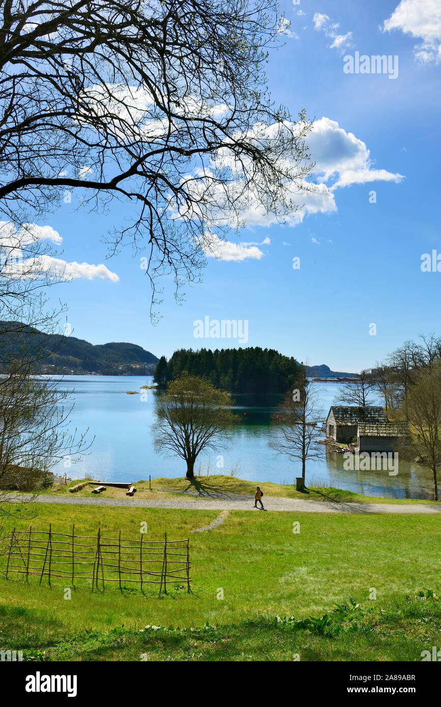 Western Fjords at Fana. Bergen county, Norway Stock Photo