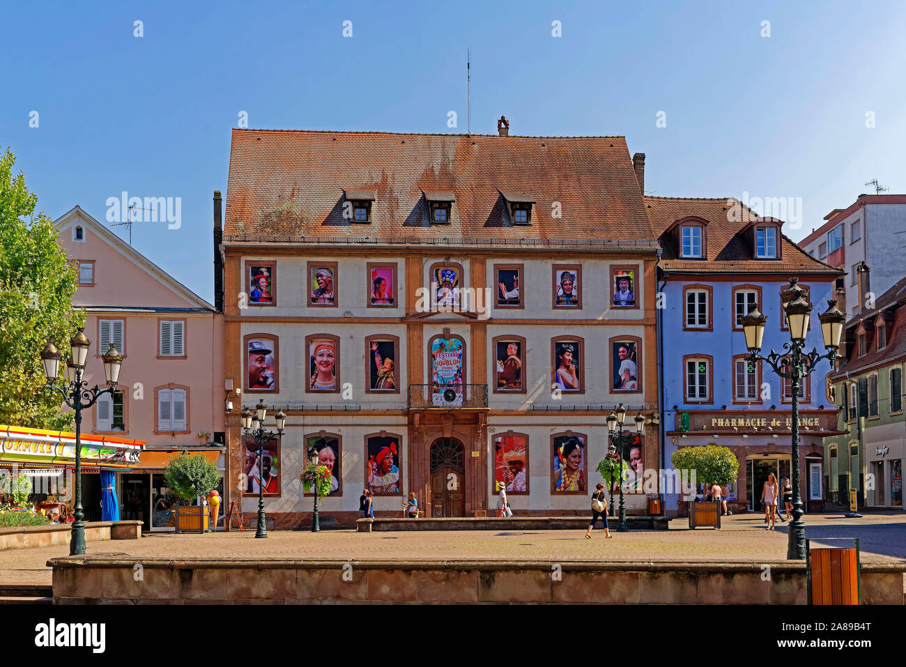 Strass enansicht, Häuserfronten, Hotel du Preteur Royal, erbaut 18. Jahrhundert Stock Photo