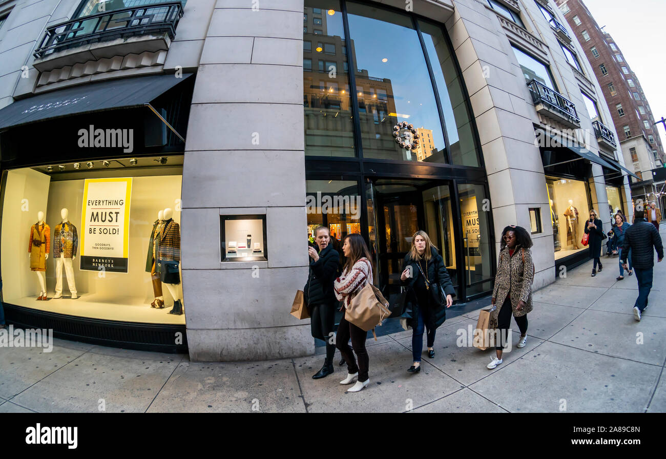 Former Barney's department store painted exterior for Louis