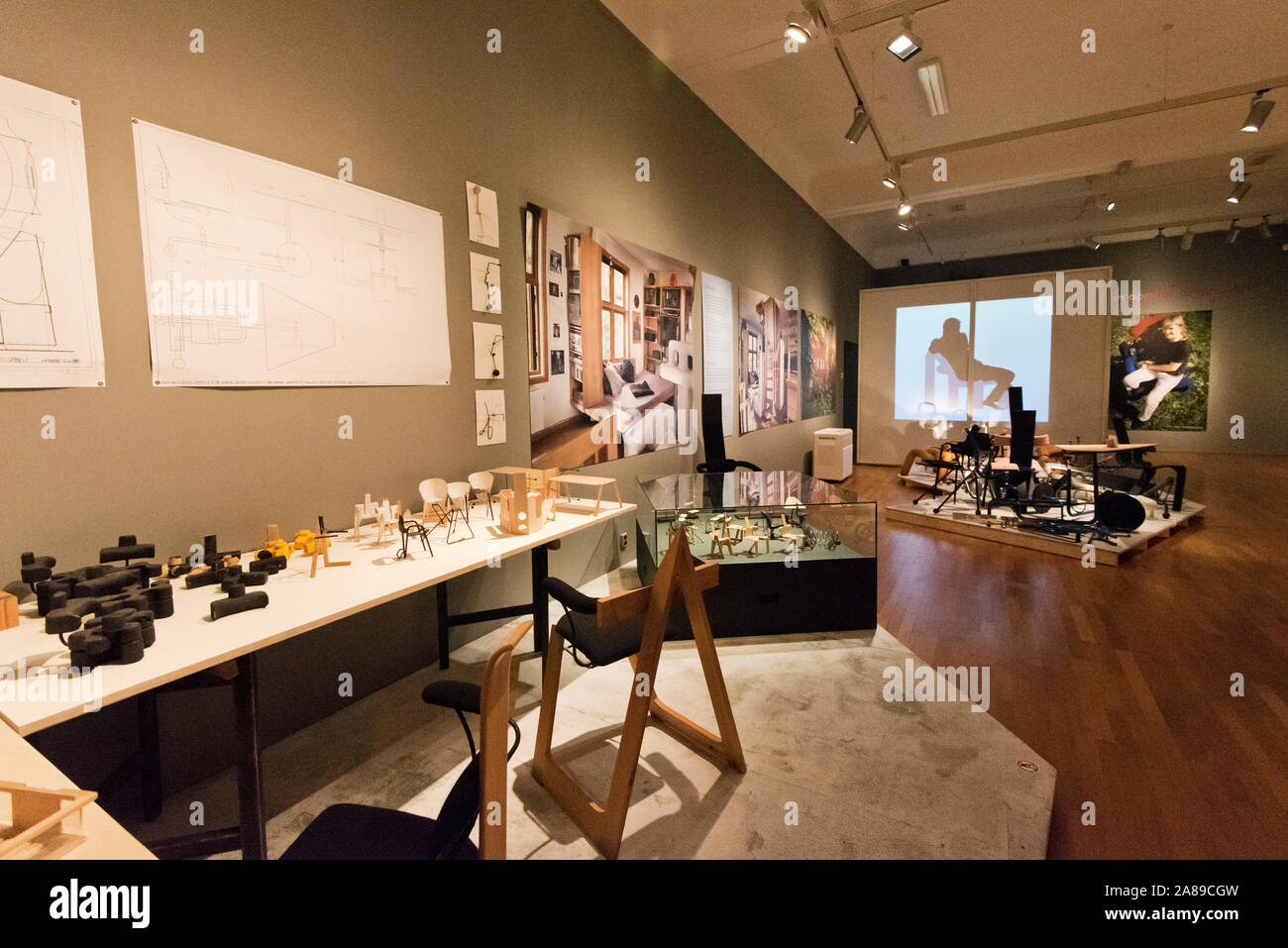 The workshop of the designer Terje Ekstrom. Museum of Decorative Arts and Design. Oslo, Norway Stock Photo