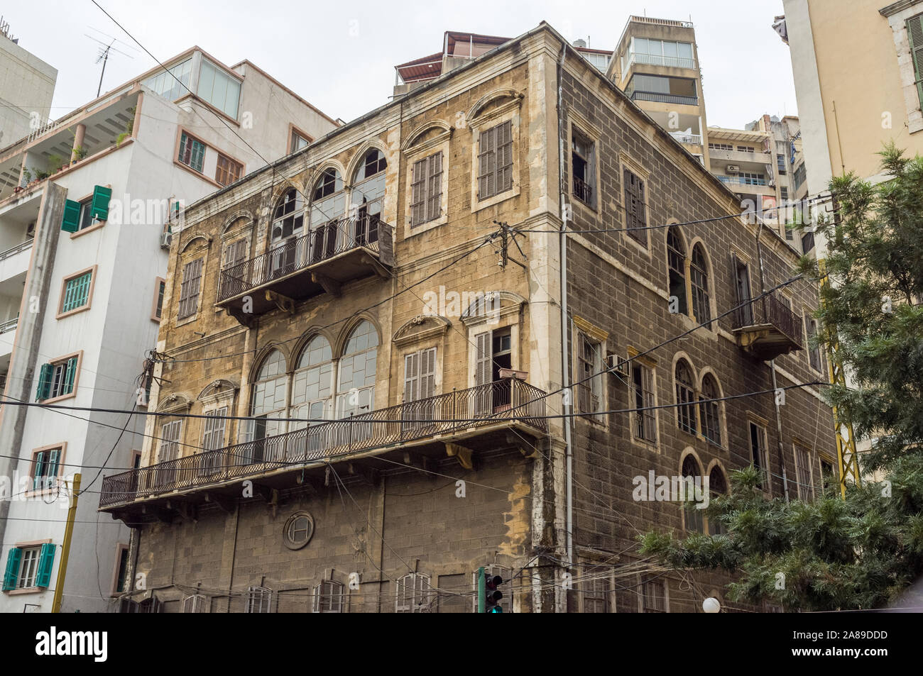 An old apartment building in Gemmayze, Beirut, Lebanon Stock Photo Alamy