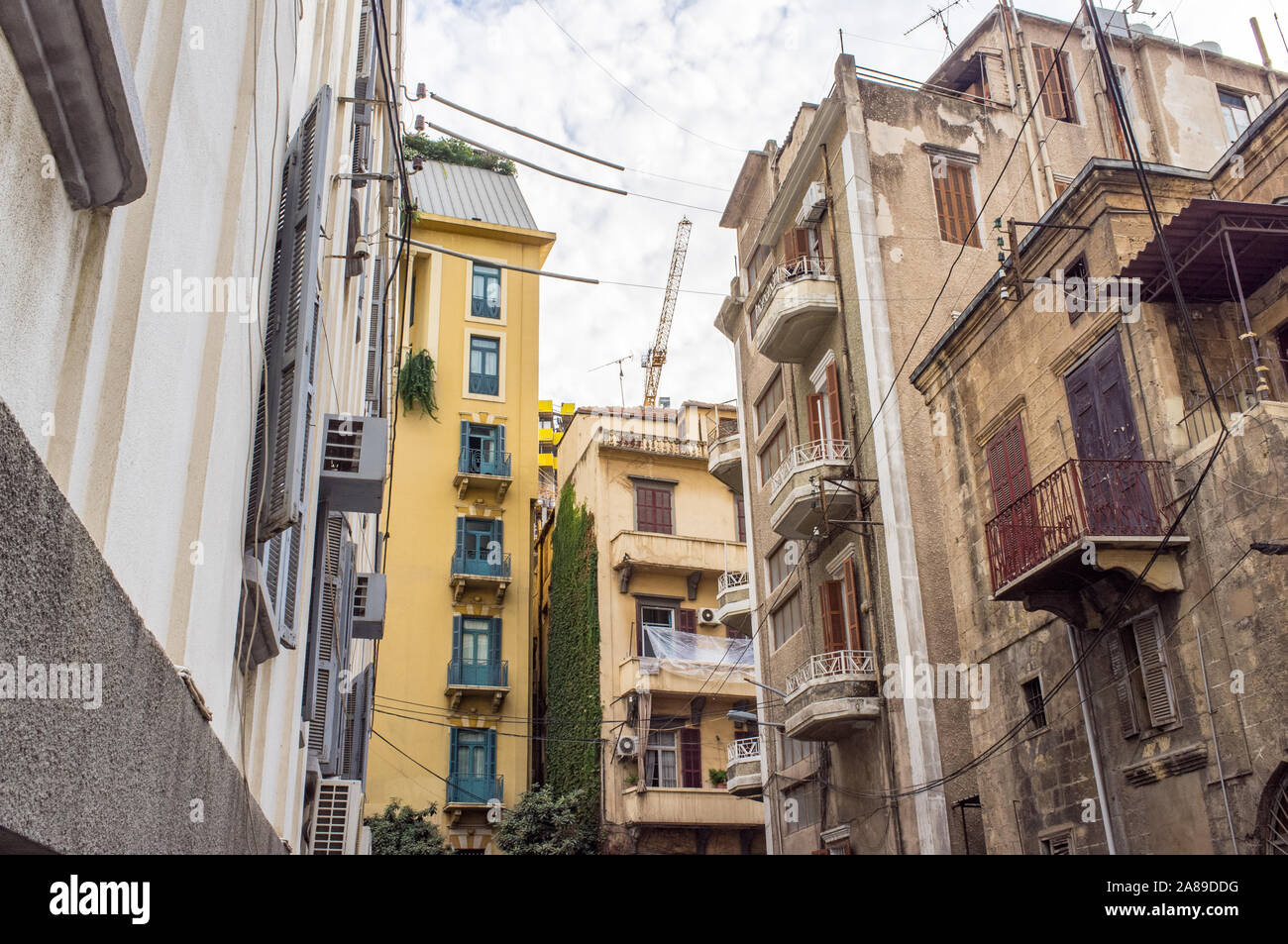 Apartment buildings in Gemmayzeh, Beirut, Lebanon Stock Photo Alamy