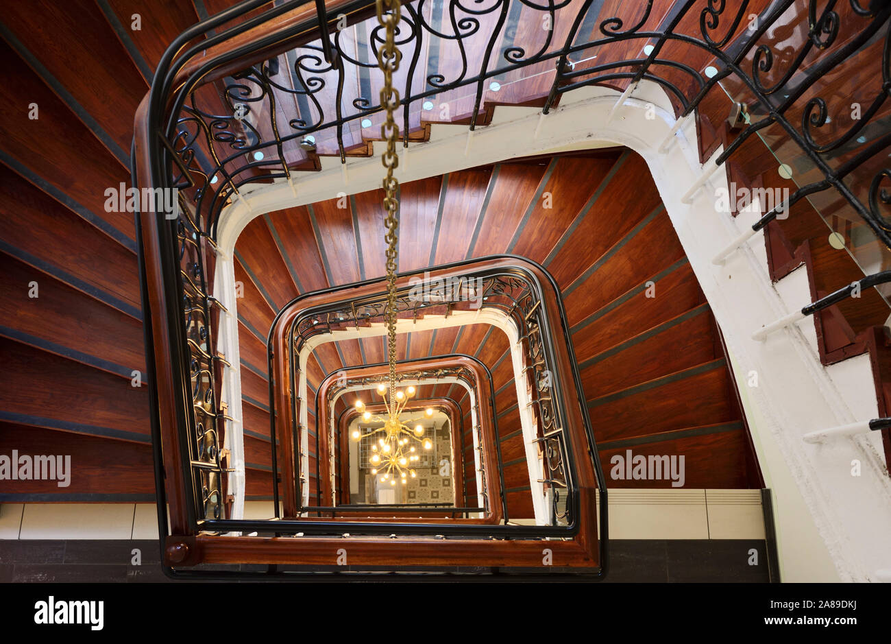 Staircase in an hotel in Oslo. Norway Stock Photo